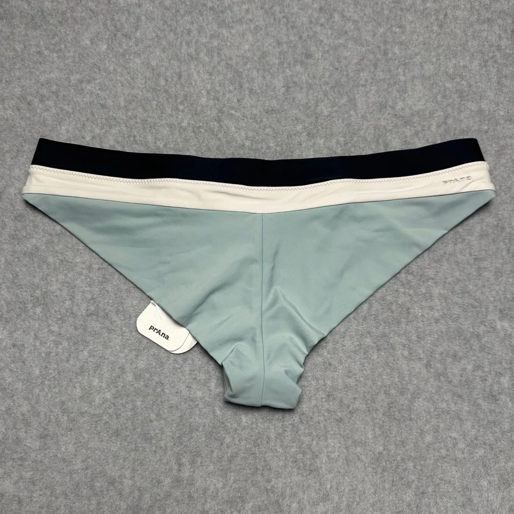 Prana Baja Bound Cheeky Bikini Bottom Saltwater Colorblock Womens L NWT 2080641